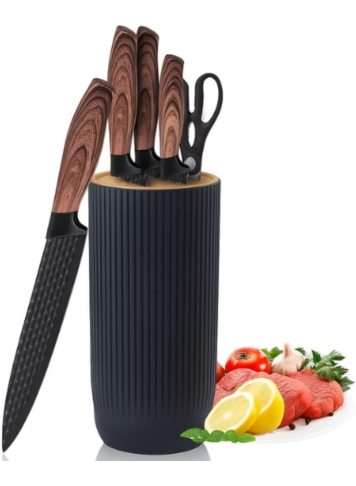 YelaJoy 6 Pcs Knife Set, Ultra Sharp Stainless Steel Chef Knives with Ergonomic Non-Slip Handles and Non-Stick Blades, Professional Knife for Home & Restaurant Cooking - Image 1
